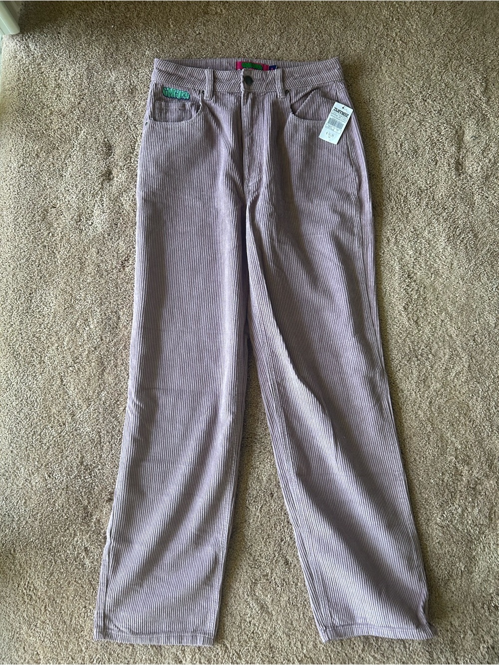 Empyre Lavender Straight-Leg Corduroy Pants